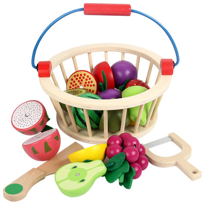Wooden Toy - Fruit Basket Set